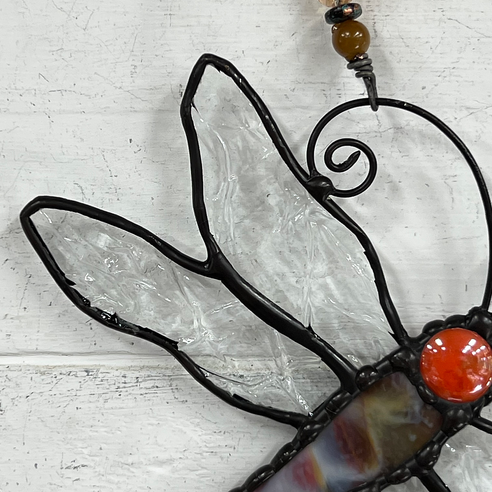 Thumbnail: Stained Glass Dragonfly Suncatcher