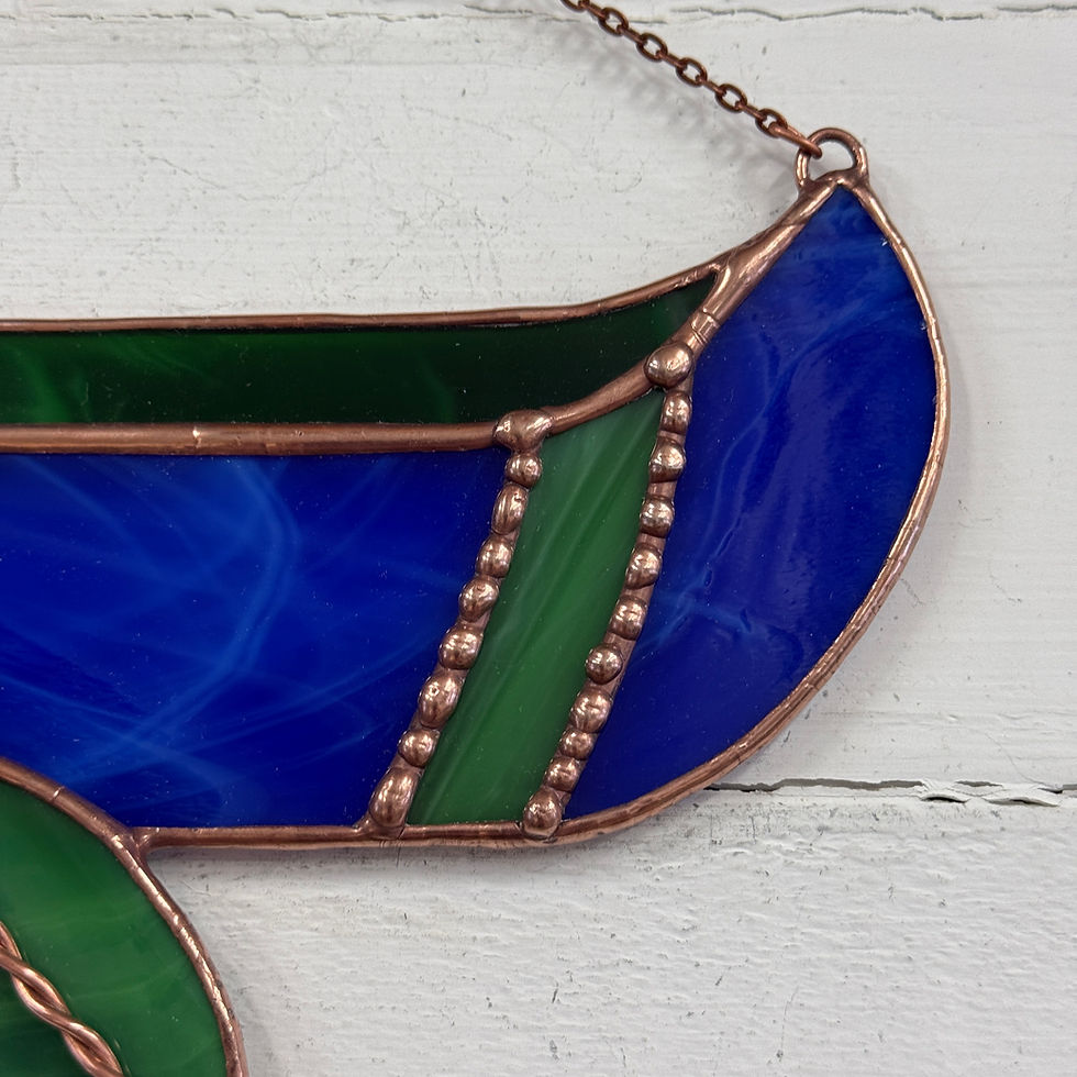 Thumbnail: Stained Glass Canoe Suncatcher