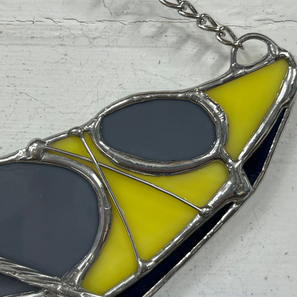 Thumbnail: Stained Glass Kayak Suncatcher