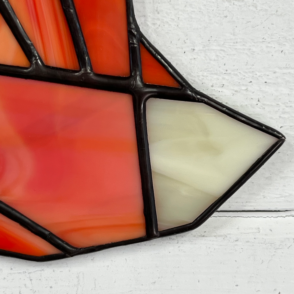 Thumbnail: Stained Glass Geometric Fox Suncatcher