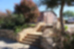Stones step to the patio