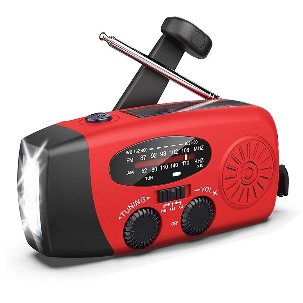 Thumbnail: Emergency  Radio Crank Solar Hand Weather 1000mAh Power Bank Charger Flash Light