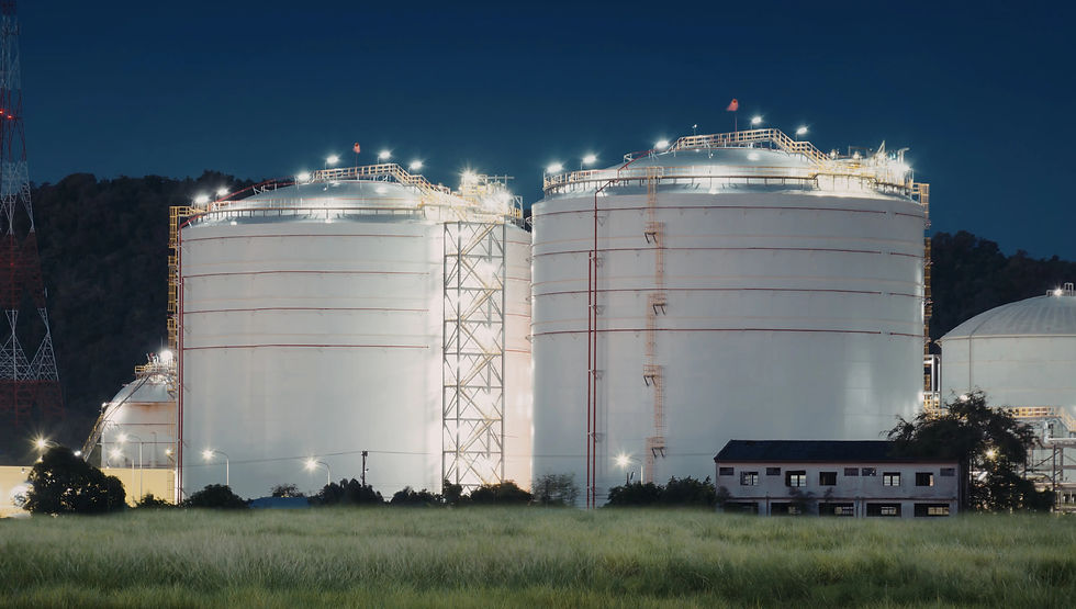 Two Atmospheric Tanks at a Plant