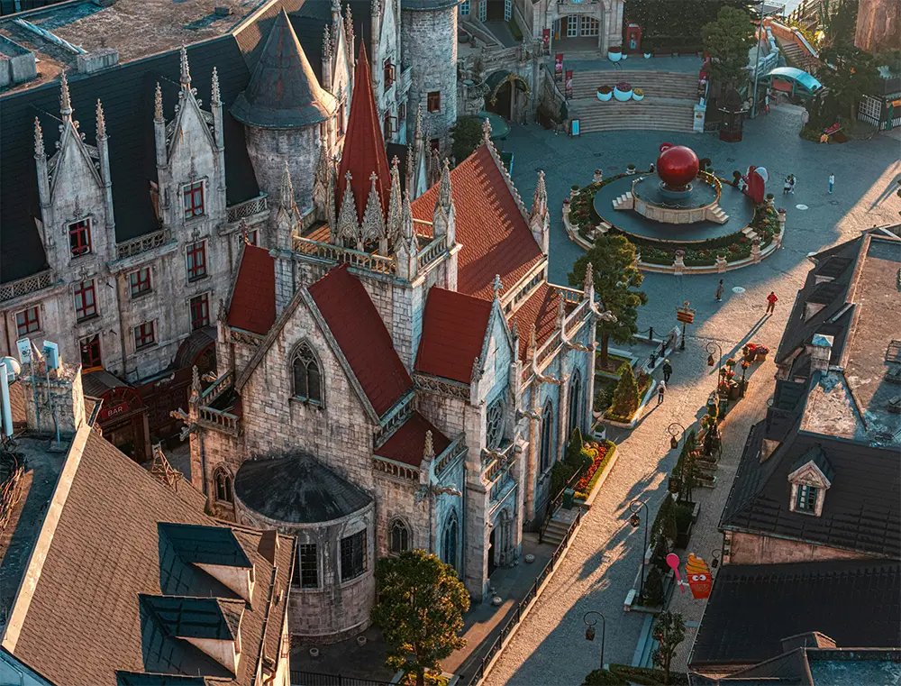 Aerial View of a Themed Entertainment Venue