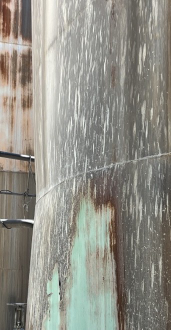 Side of a Atmospheric Tank