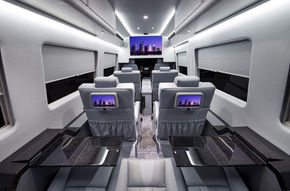 Travel under the radar with JetVan. A luxury mobile office with a Minivan look