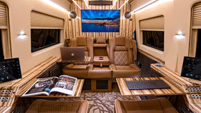 Travel under the radar with JetVan. A luxury mobile office with a Minivan look