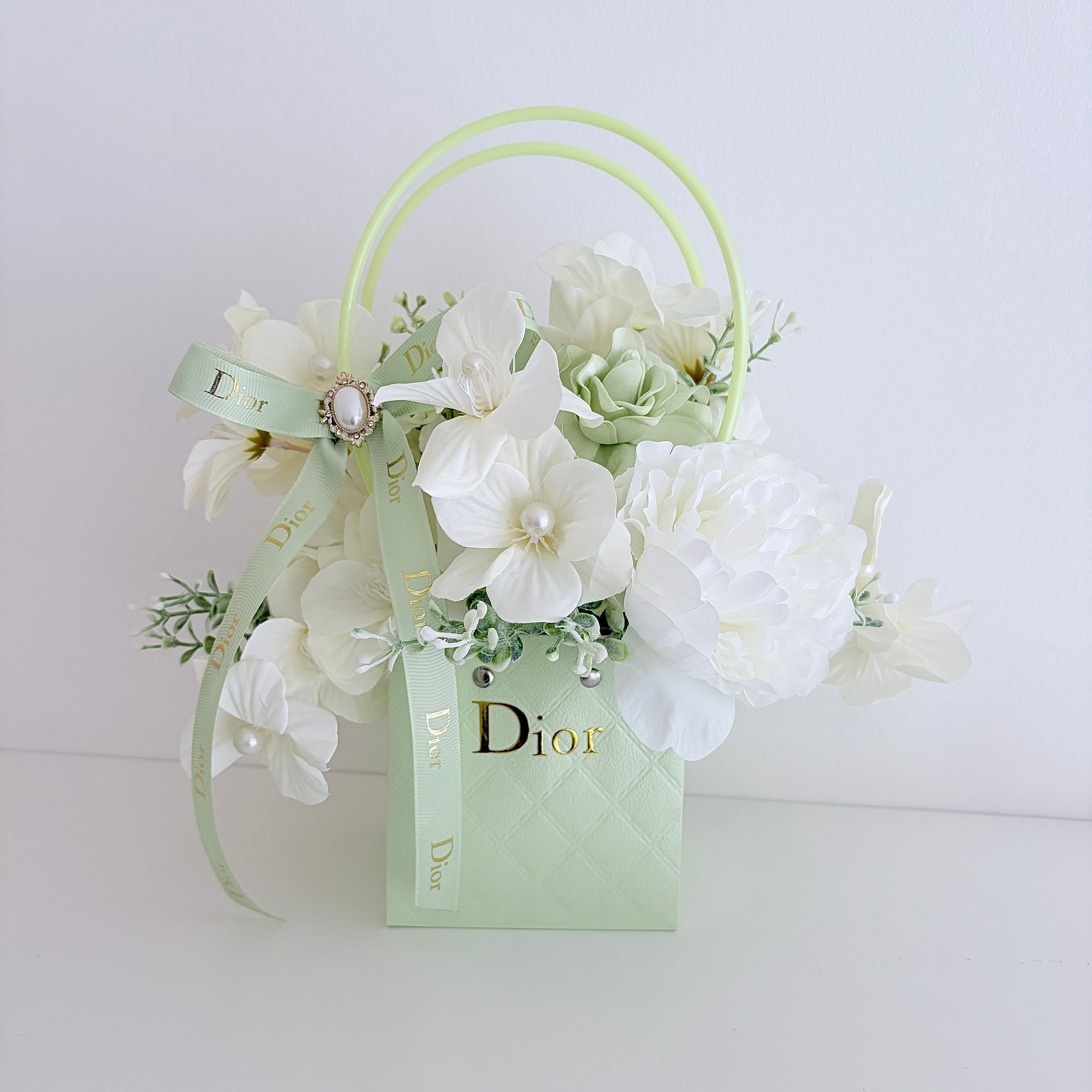 Green Square Flower Bag