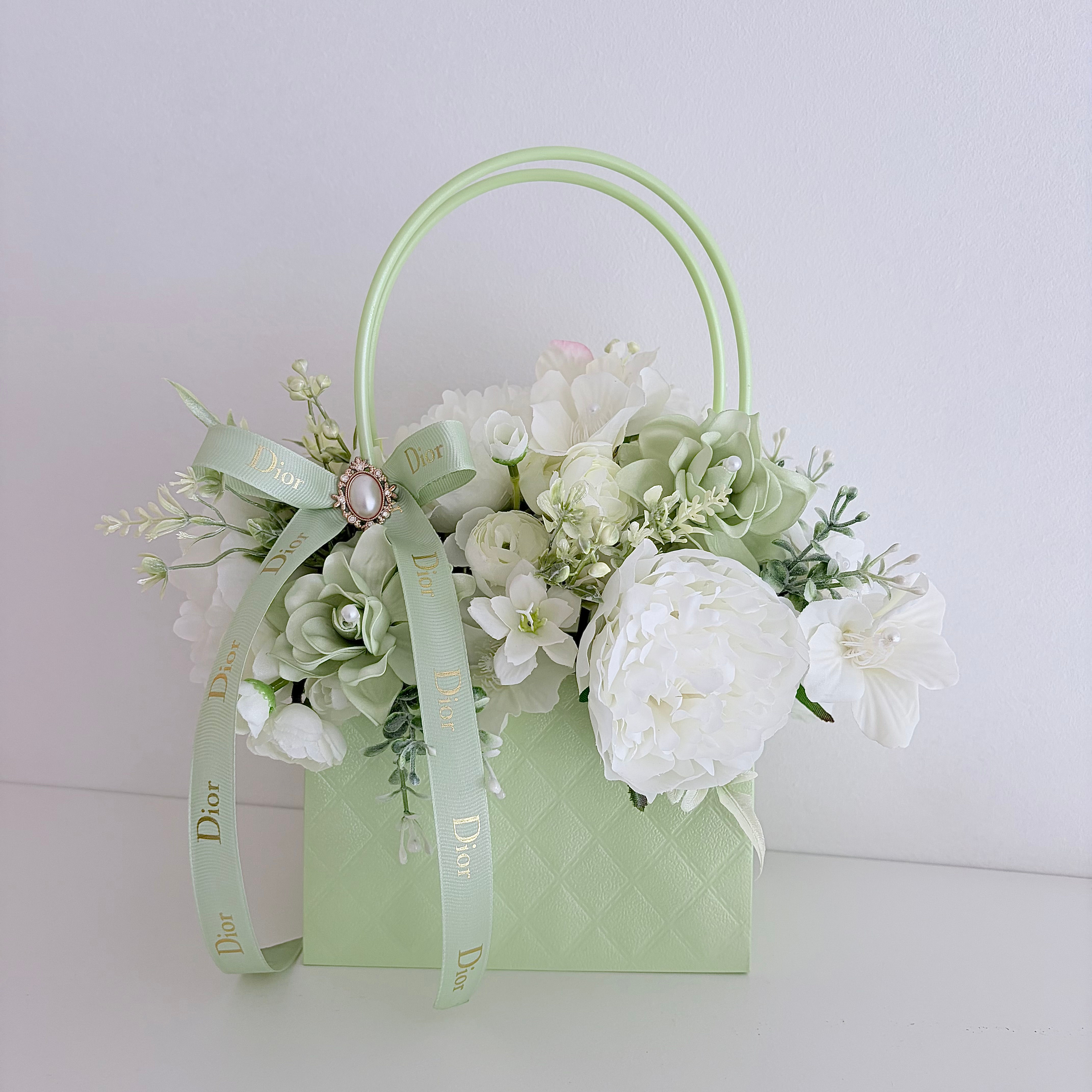 Green Flower Bag