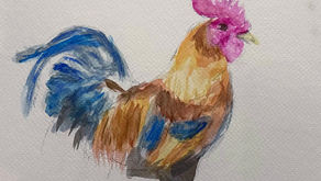 Rooster Watercolor