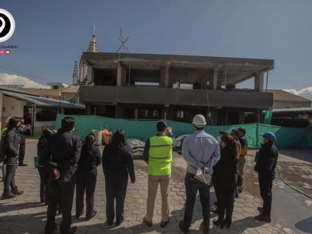 AVANZA LA CONSTRUCCIÓN DE INFRAESTRUCTURA EN LA U.E GARCÍA MORENO EL BATÁN