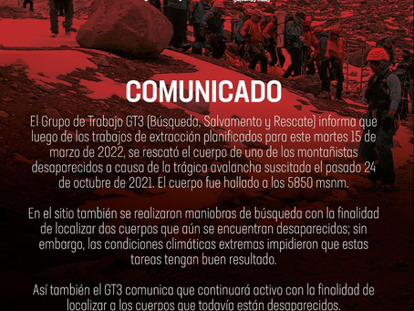 LOCALIZAN EL CUERPO DE UNO DE LOS MONTAÑISTAS DESAPARECIDOS EN EL CHIMBORAZO