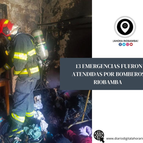 13 EMERGENCIAS FUERON ATENDIDAS POR BOMBEROS RIOBAMBA