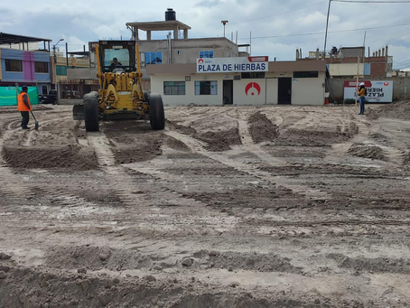 AVANZA LOS TRABAJOS EN LA CONSTRUCCIÓN DE LA PLATAFORMA DE LA PLAZA DE LAS HIERBAS
