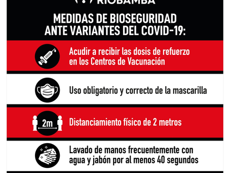 MEDIDAS DE BIOSEGURIDAD ANTE VARIANTES DEL COVID - 19