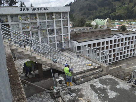CONSTRUCCIÓN DE BÓVEDAS EN EL CEMENTERIO DE SAN JUAN REGISTRA UN AVANCE DEL 93%