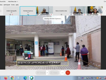 REGISTRO DE LA PROPIEDAD DE RIOBAMBA RECIBE RECONOCIMIENTO