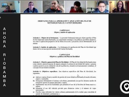 CONCEJO CANTONAL APROBÓ PLAN DE MOVILIDAD 
