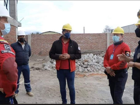 LA NUEVA COMPAÑIA DE BOMBEROS EN EL PARQUE INDUSTRIAL TIENE UN AVANCE DEL 66 %.