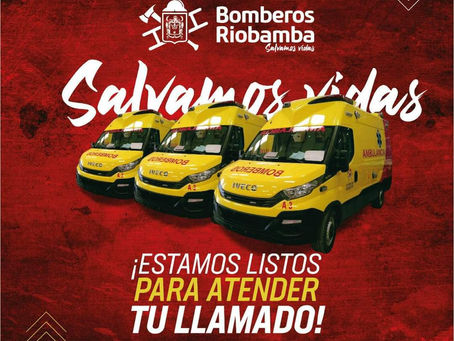 NUEVAS AMBULANCIAS DEL CUERPO DE BOMBEROS RIOBAMBA
