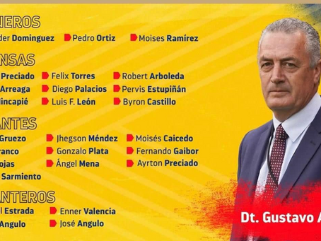 LISTADO DE LOS CONVOCADOS PARA LOS PARTIDOS DE ELIMINATORIAS