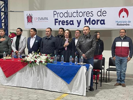 ALCALDE INAUGURÓ INFRAESTRUCTURA PARA LA COMERCIALIZACIÓN DE FRESAS Y MORAS