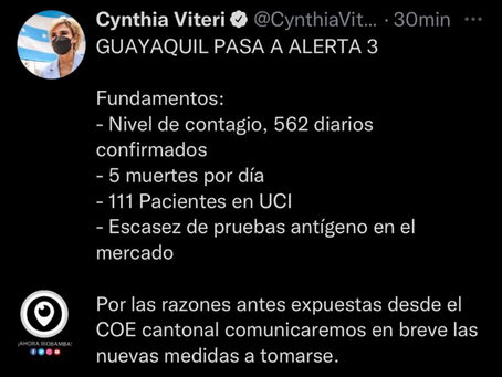 GUAYAQUIL EN FASE 3 POR INCREMENTO DE CASOS DE COVID-19