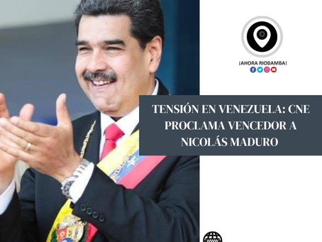 CNE DE VENEZUELA DECLARA GANADOR A NICOLÁS MADURO EN ELECCIONES PRESIDENCIALES 2024