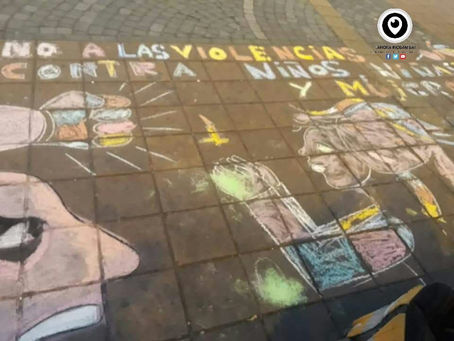 Dibujos en contra de violencia a los menores