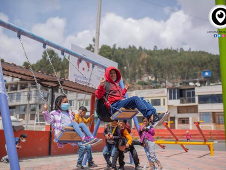 MUNICIPIO INSTALÓ JUEGOS INFANTILES Y GIMNASIO AL AIRE LIBRE EN LA CABECERA PARROQUIAL DE LICÁN