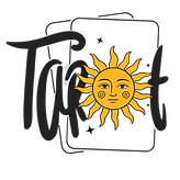Logo - Scritta Tarocchi in Luce +immagine di un occhio stilizzato con una stellina bianca come punto luce