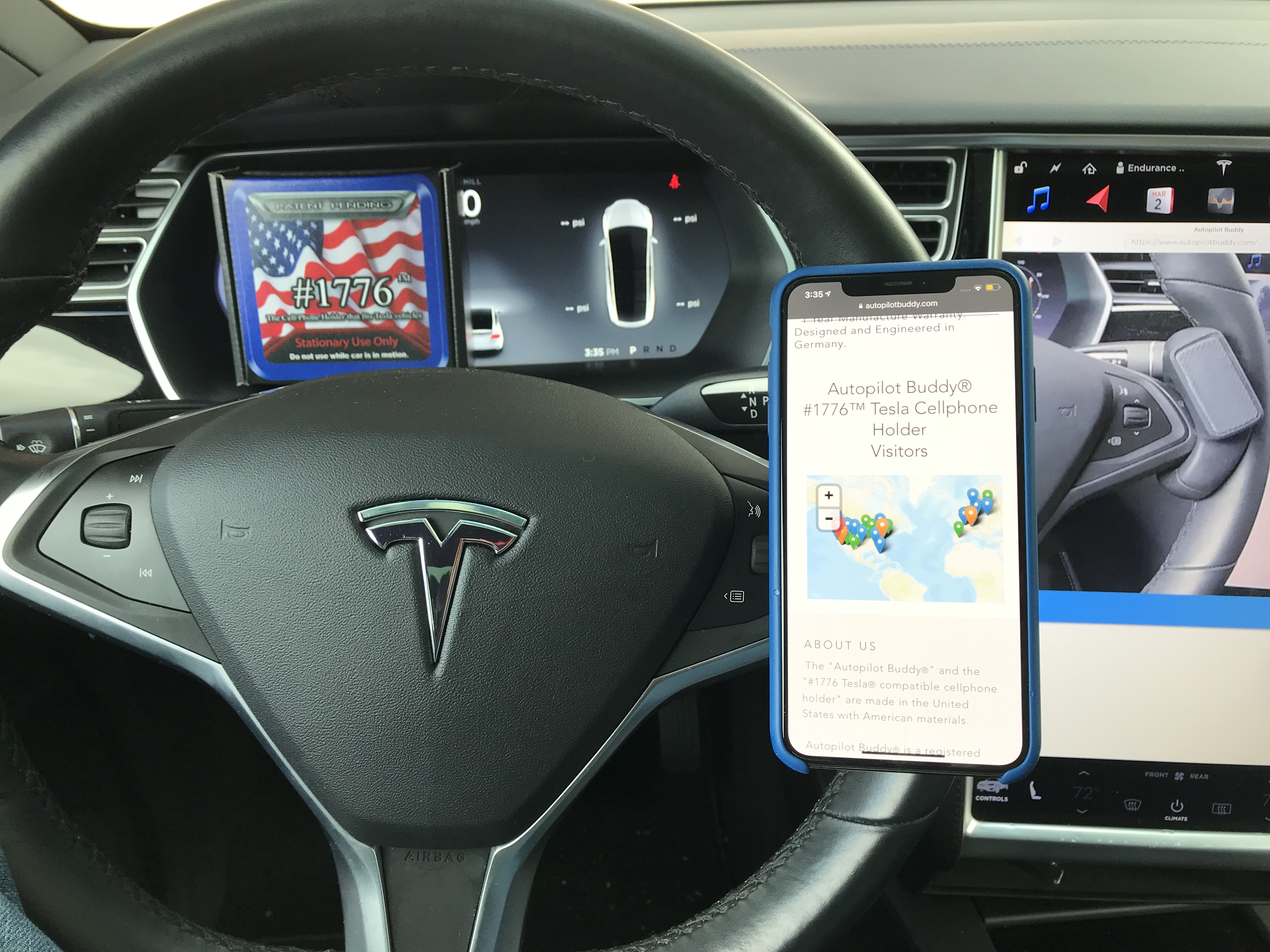 Autopilot Buddy | Tesla Cell Phone Holder