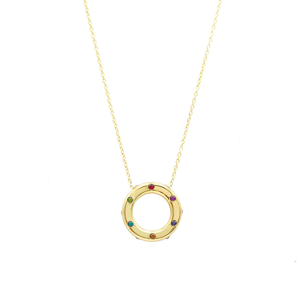 Thumbnail: Lifesaver Multi-Gem Pendant