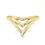 Thumbnail: 3 Diamond Chevron V Ring in Solid Gold