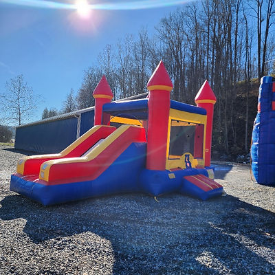 bounce house with slide
