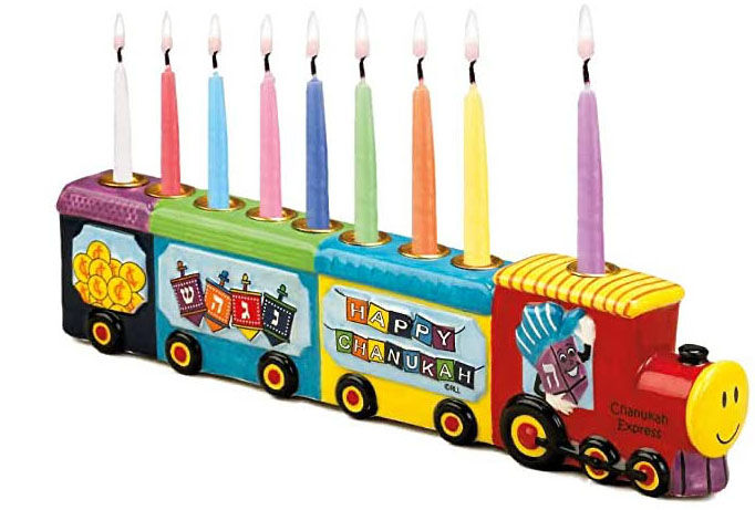 Chanukah Menorah Express Ceramic Menorah