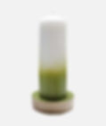 Bougeoir en bois vert design scandinave