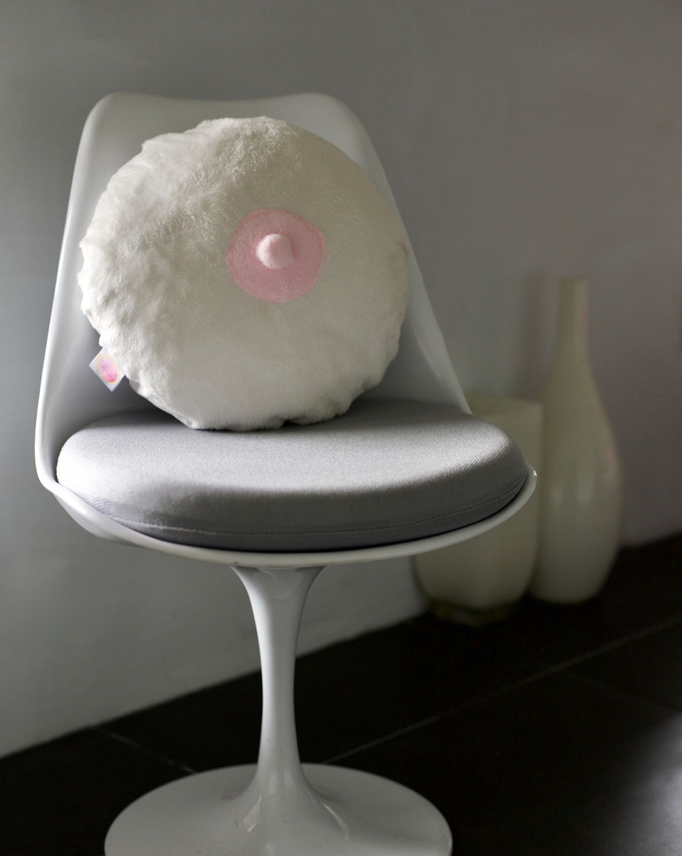 Miniaturbild: Coussin rond blanc
