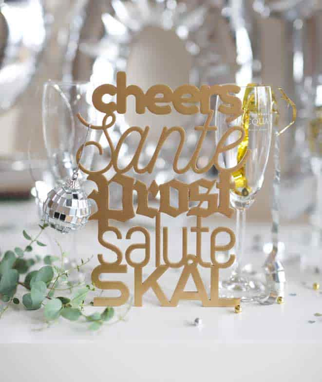 Lettrage décorative en bois avec message santé