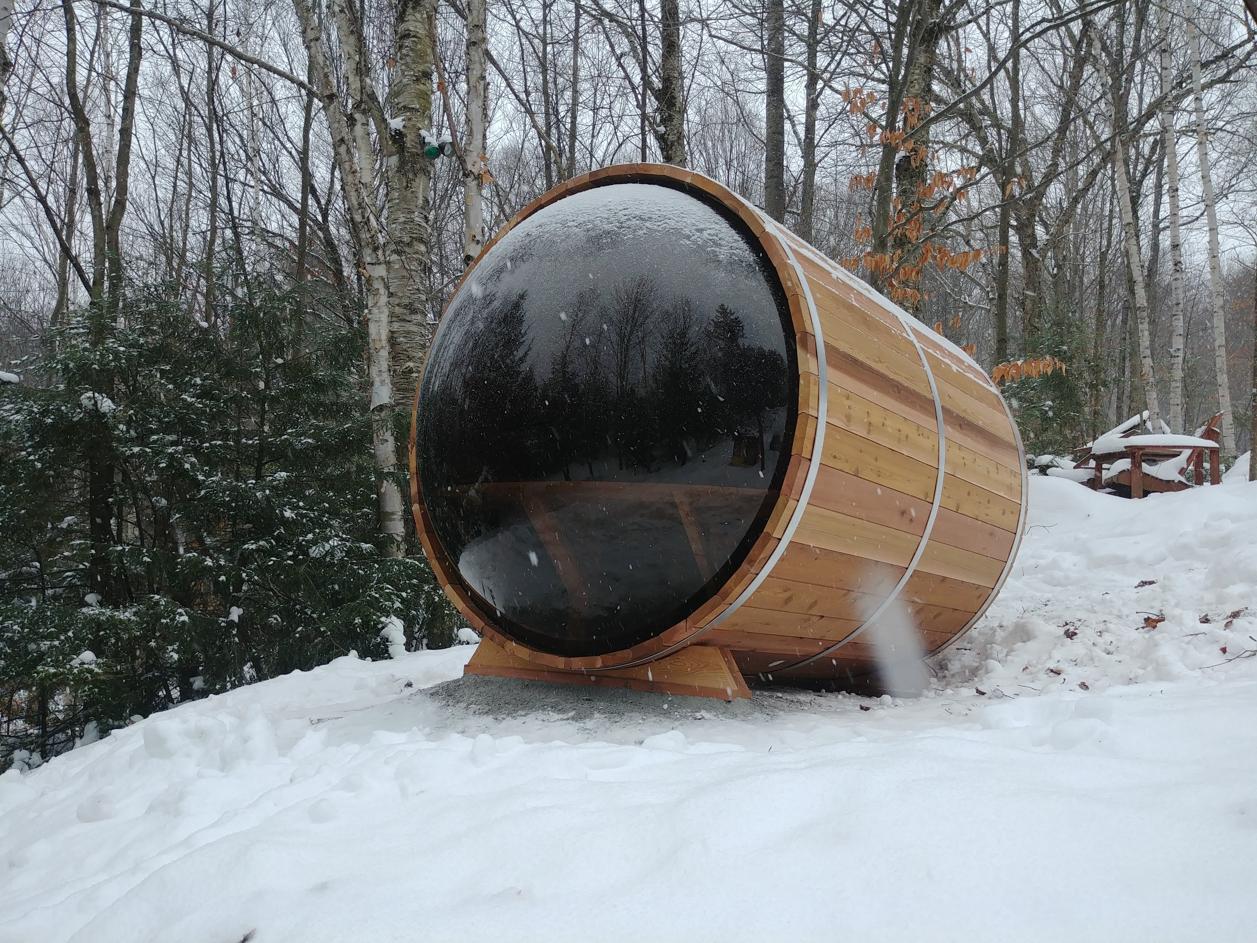 Sauna Boréal Panoramique - Baril 8 pieds
