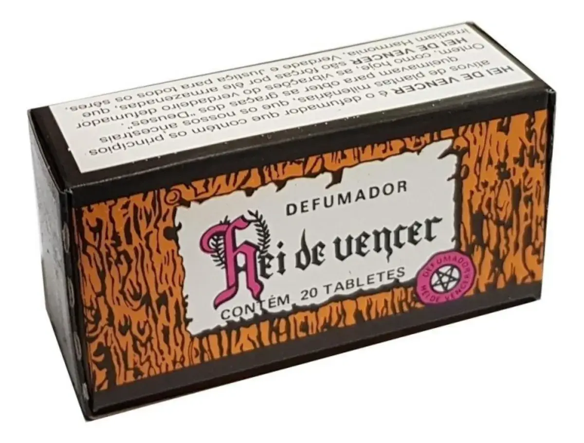 Defumador HEI DE VENCER, caixa com 20 tabletes.