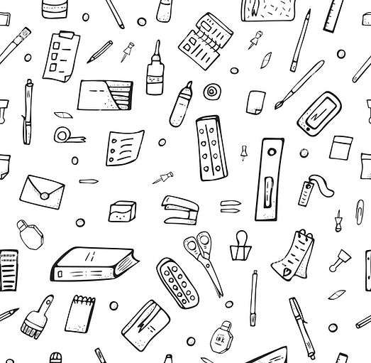 seamless-pattern-of-vector-office-supplies-collection-of-stationery-endless-background-T87