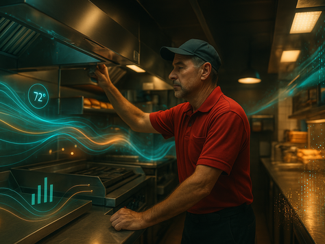 Energy flow in QSR kitchen area
