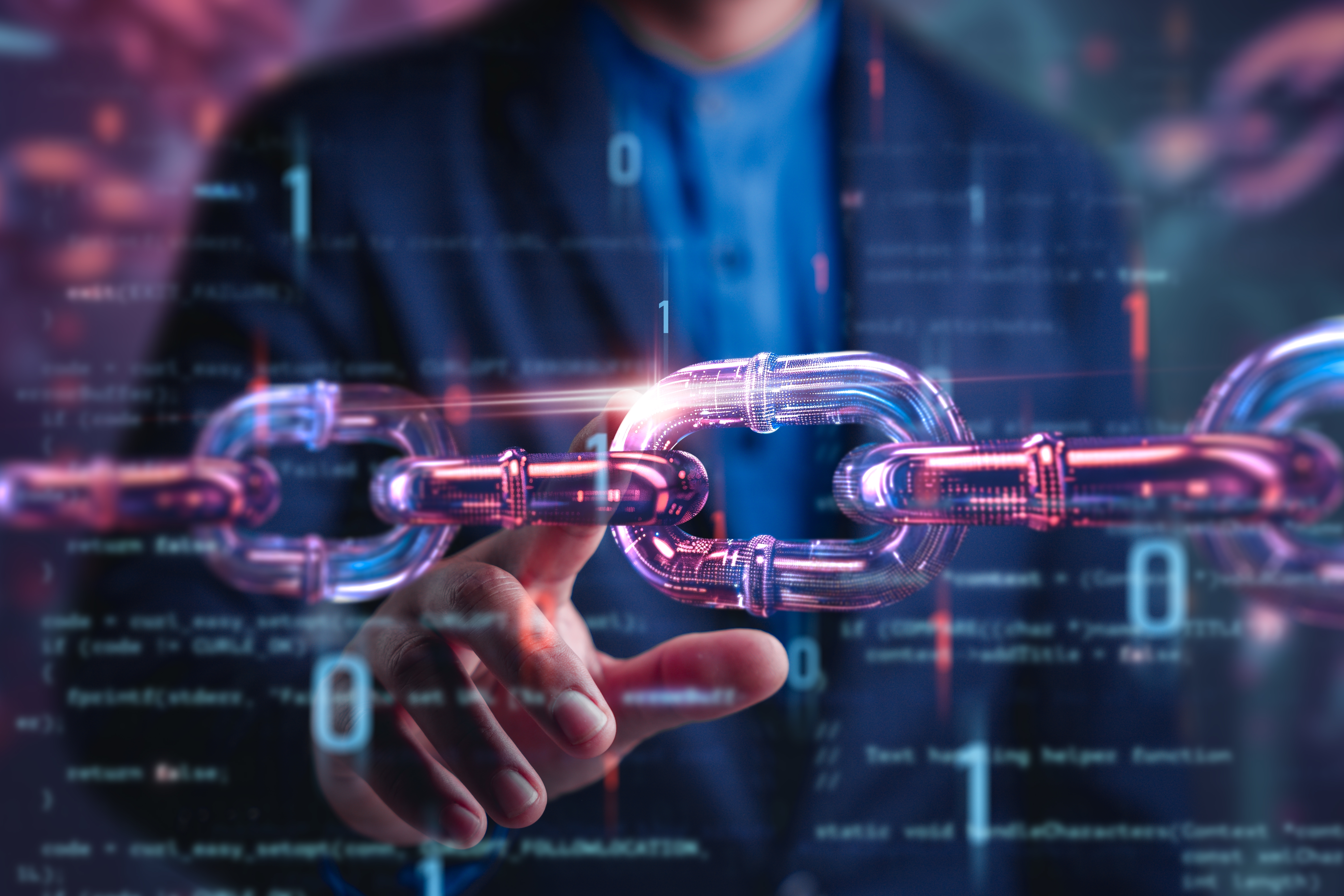 Blockchain (credit: via Wix, Shutterstock, Unsplash).