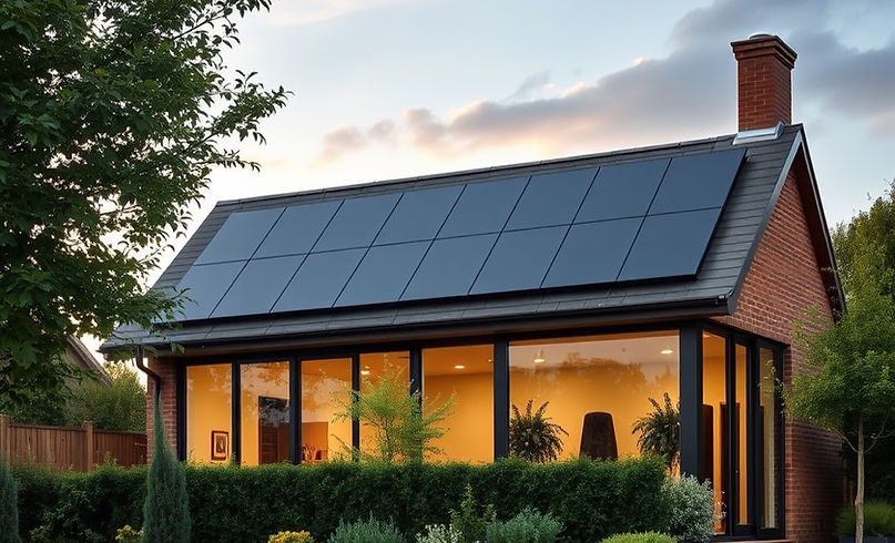 BLACK SOLAR PV ON MODERN ENGLISH HOUSE .jpg