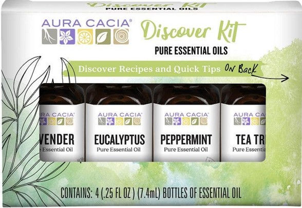 Aura Cacia Discover Essential Oil Kit - Front View