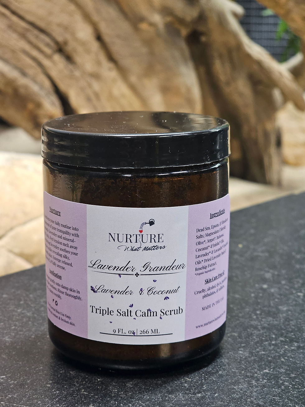 Lavender Grandeur Organic Triple Salt Calm Scrub