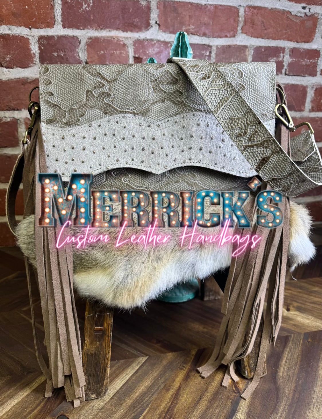Mustang Sally - Taupe Snake/Ostrich 