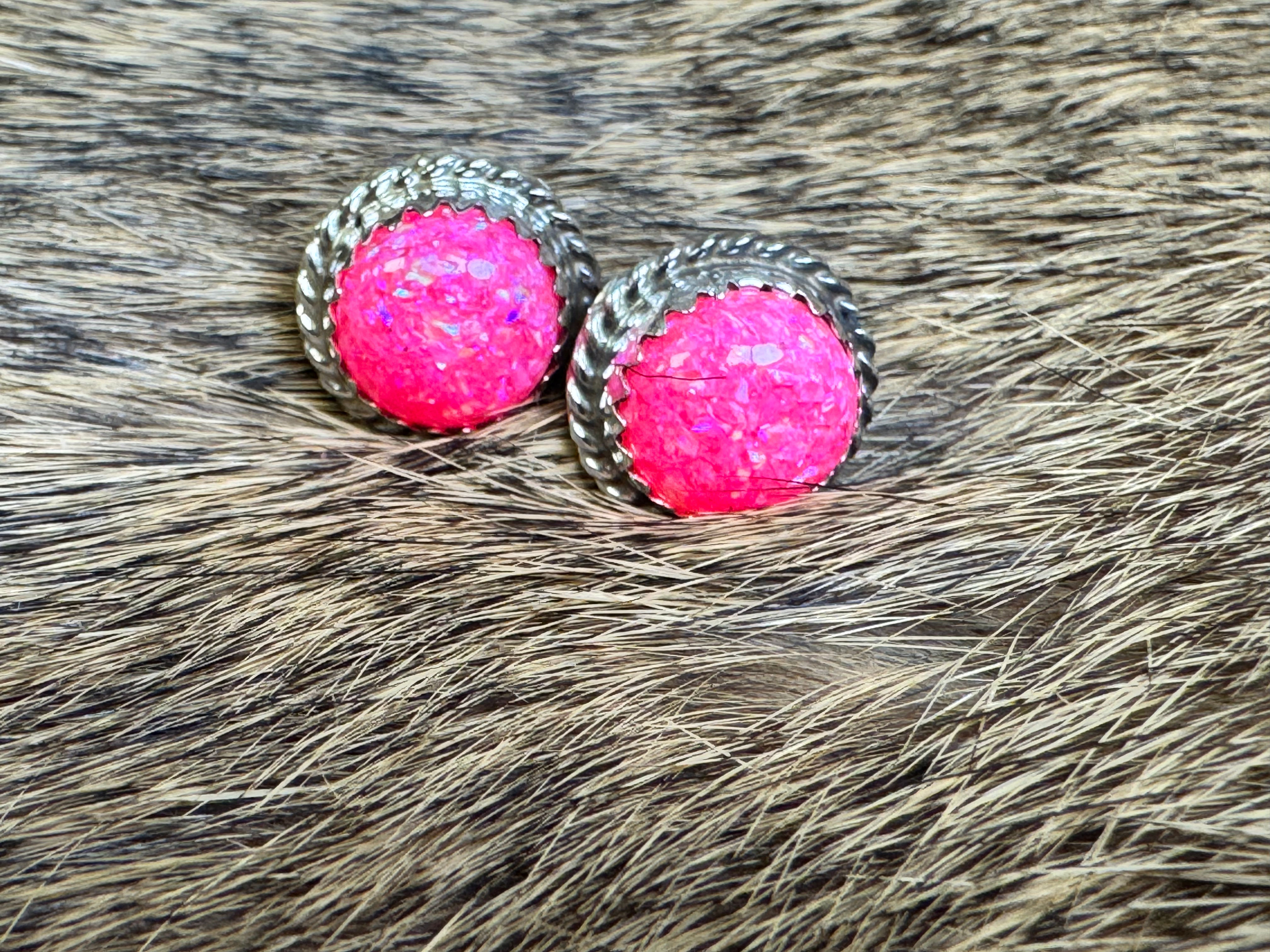 Pink Opal Stud 