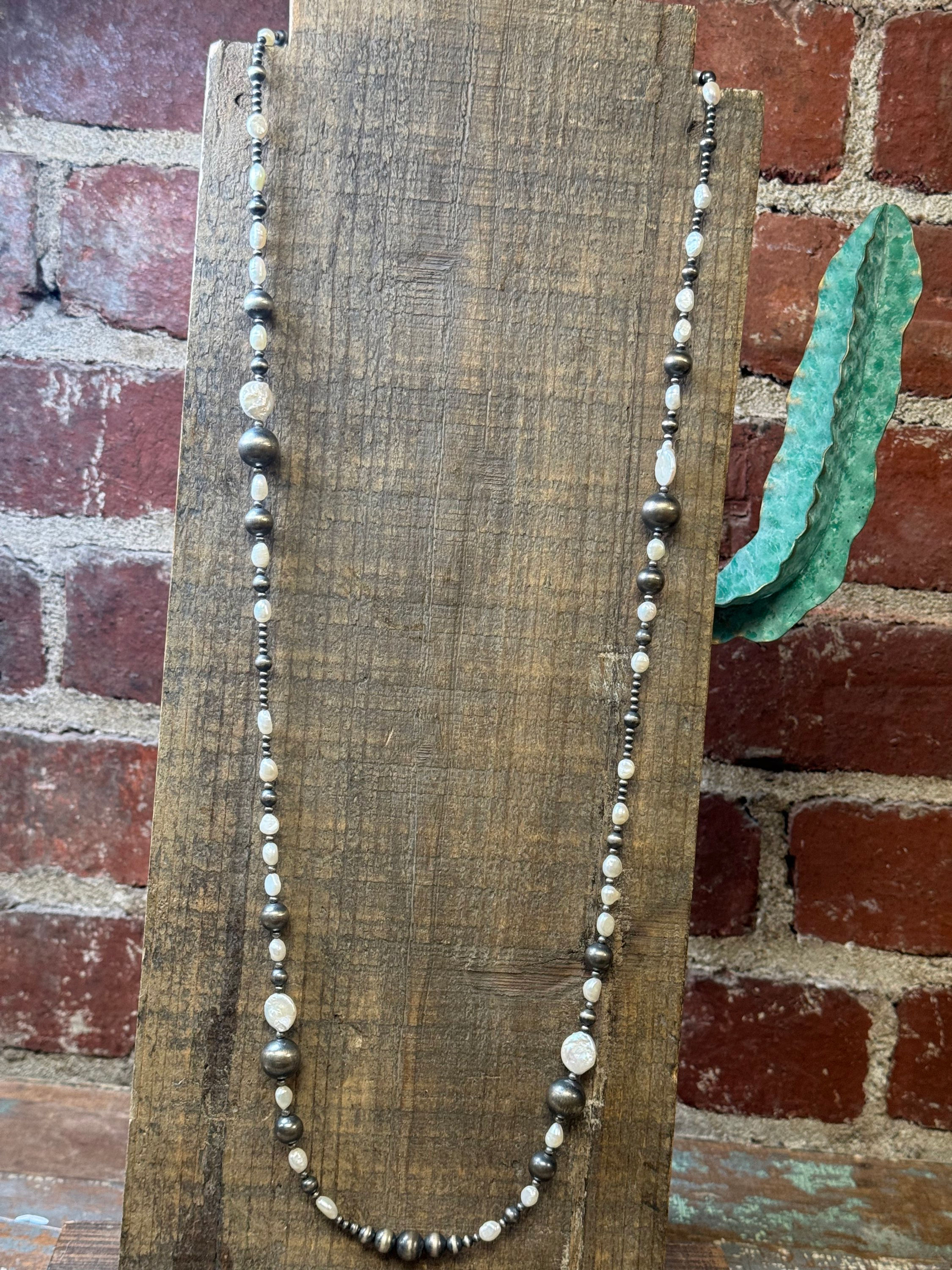 Necklace - 40” Fresh Water Pearl NP